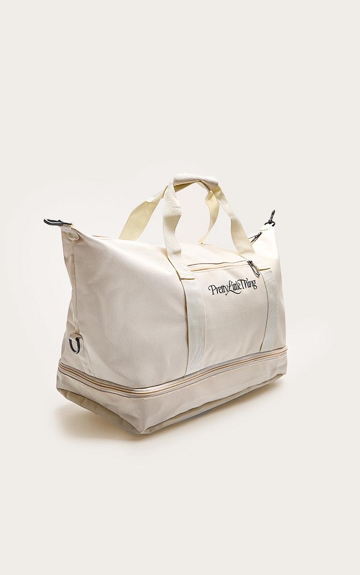 Cream PrettyLittleThing Travel Duffle Bag Product Image