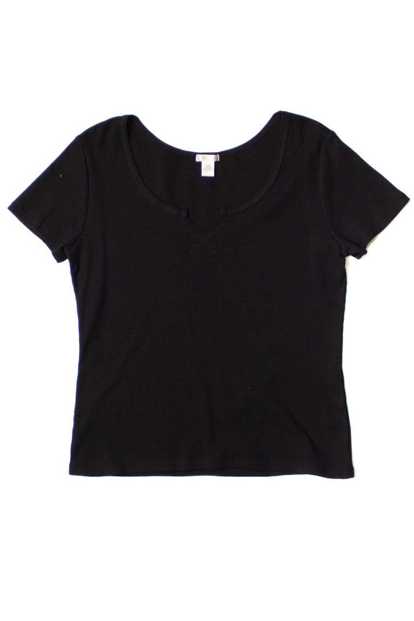 Extended Sizes Black Notch Thermal Tee Product Image
