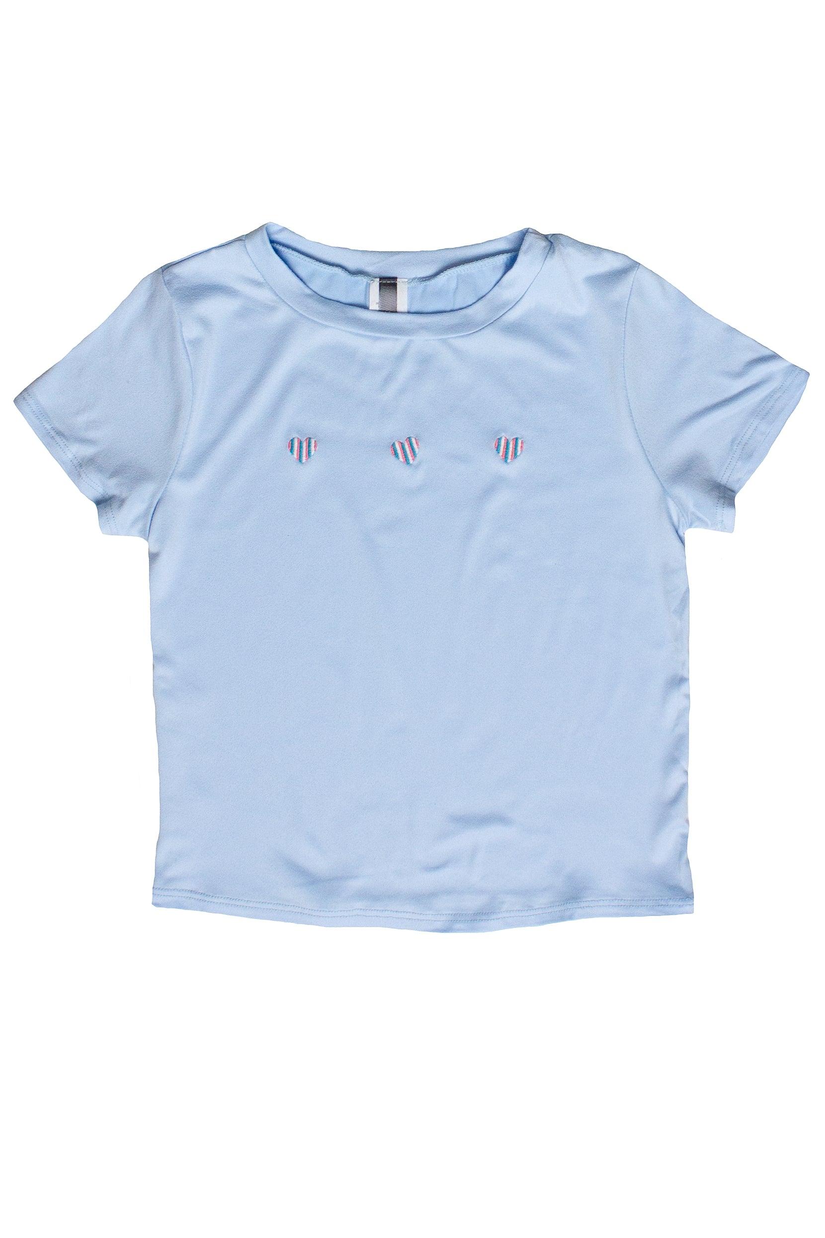 Embroidered Rainbow Hearts T-Shirt Product Image