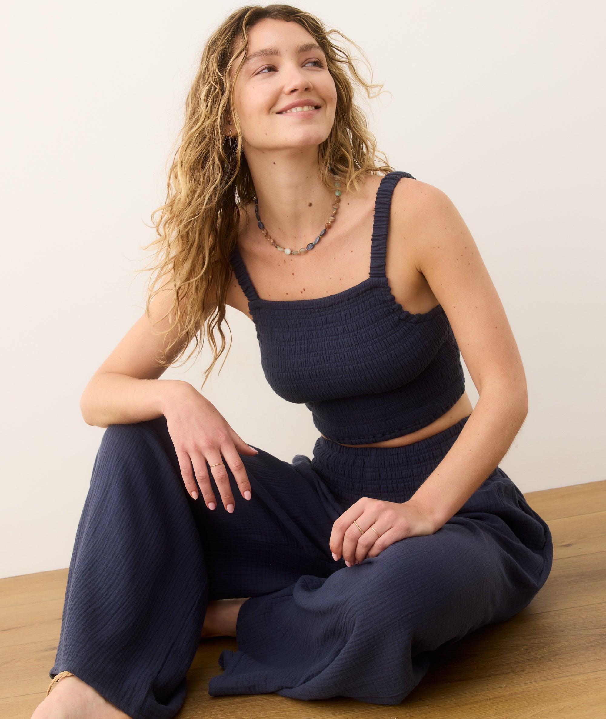 Sophia Double Cloth Palazzo Pant Product Image