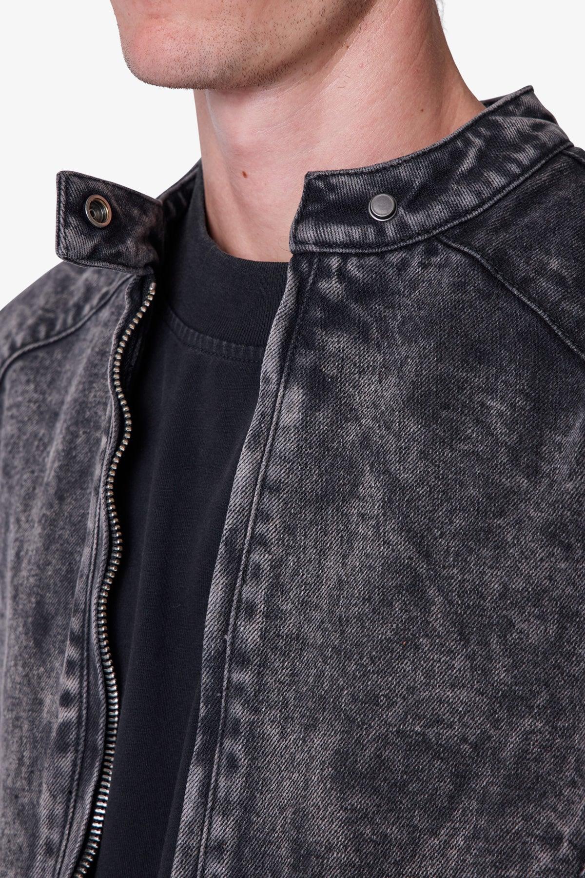 Moto Denim Jacket - Vintage Black Product Image
