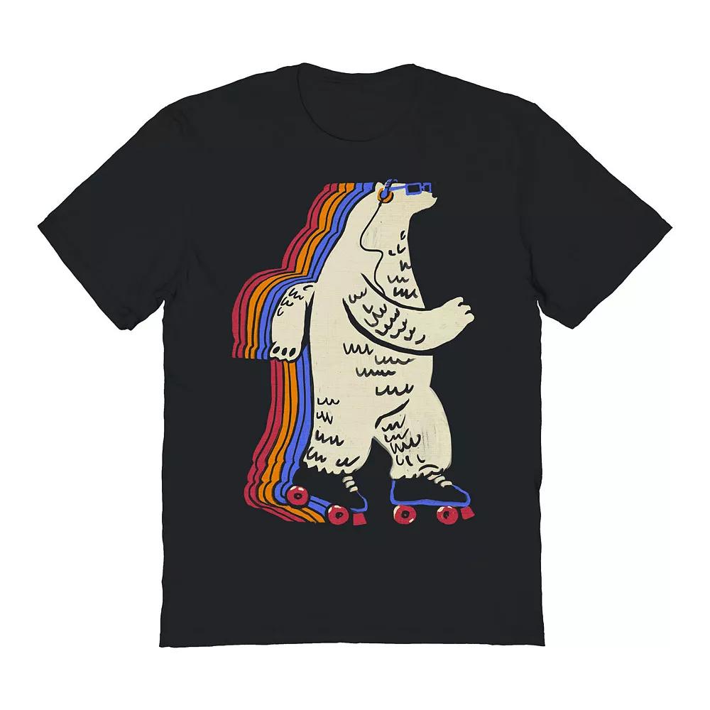 Men's COLAB89 by Threadless Roller Bear Graphic Tee, Size: Small, Black Product Image