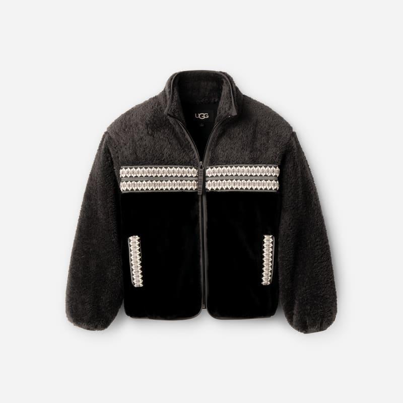 UGG Womens Marlene Sherpa Jacket Heritage Braid Faux Fur/Fleece Product Image