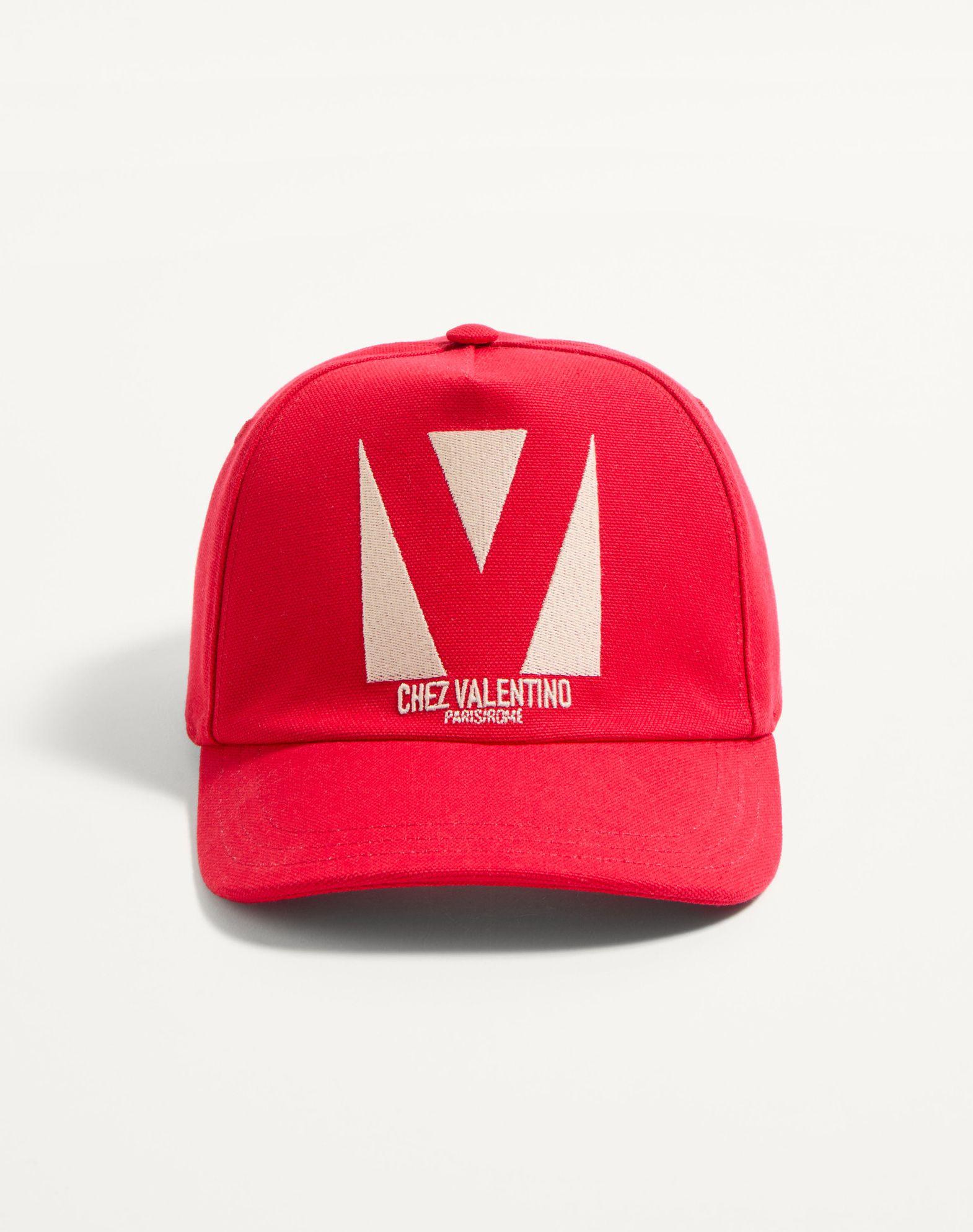 Chez Valentino Cotton Baseball Cap With Embroidery Product Image