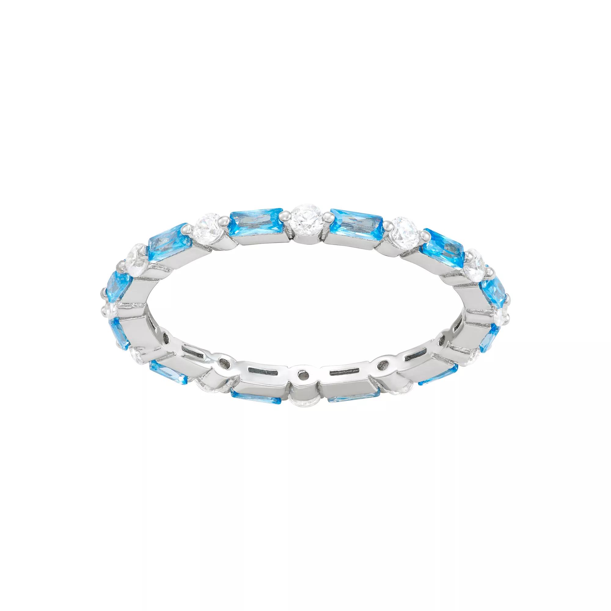 Contessa Di Capri Birthstone Eternity Ring, Women's, Size: 9, Sterling September Product Image