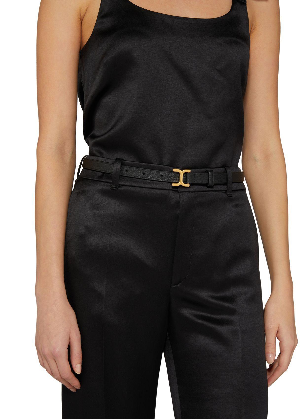 CHLOÉ Chloe Marcie Small Leather Belt In Black Product Image