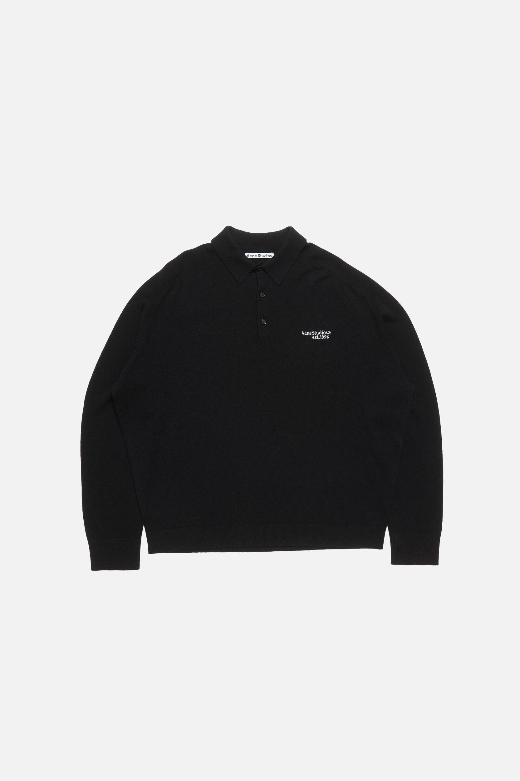 Wool knit polo Product Image