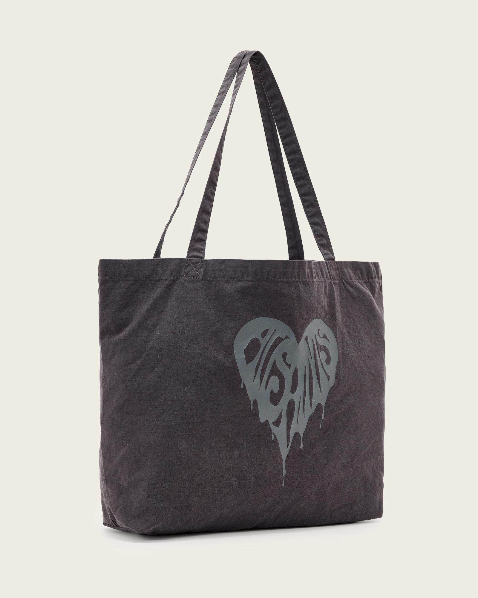 Trip Cotton Tote Bag Washed Black | ALLSAINTS US Product Image
