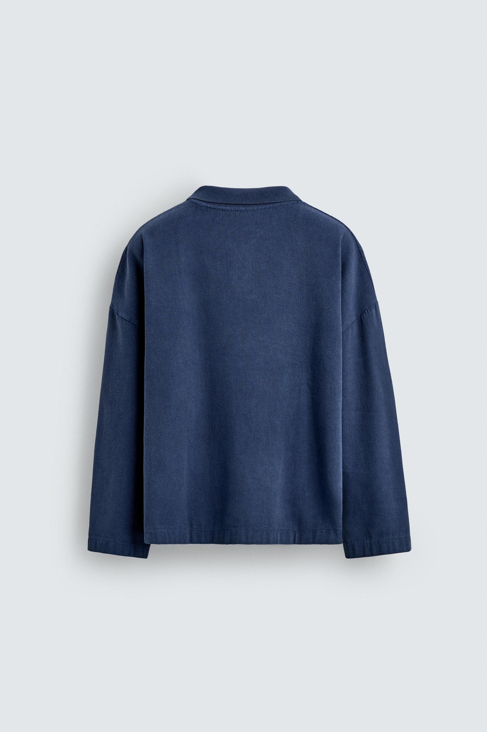 EMBROIDERED TEXTURED POLO SHIRT Product Image