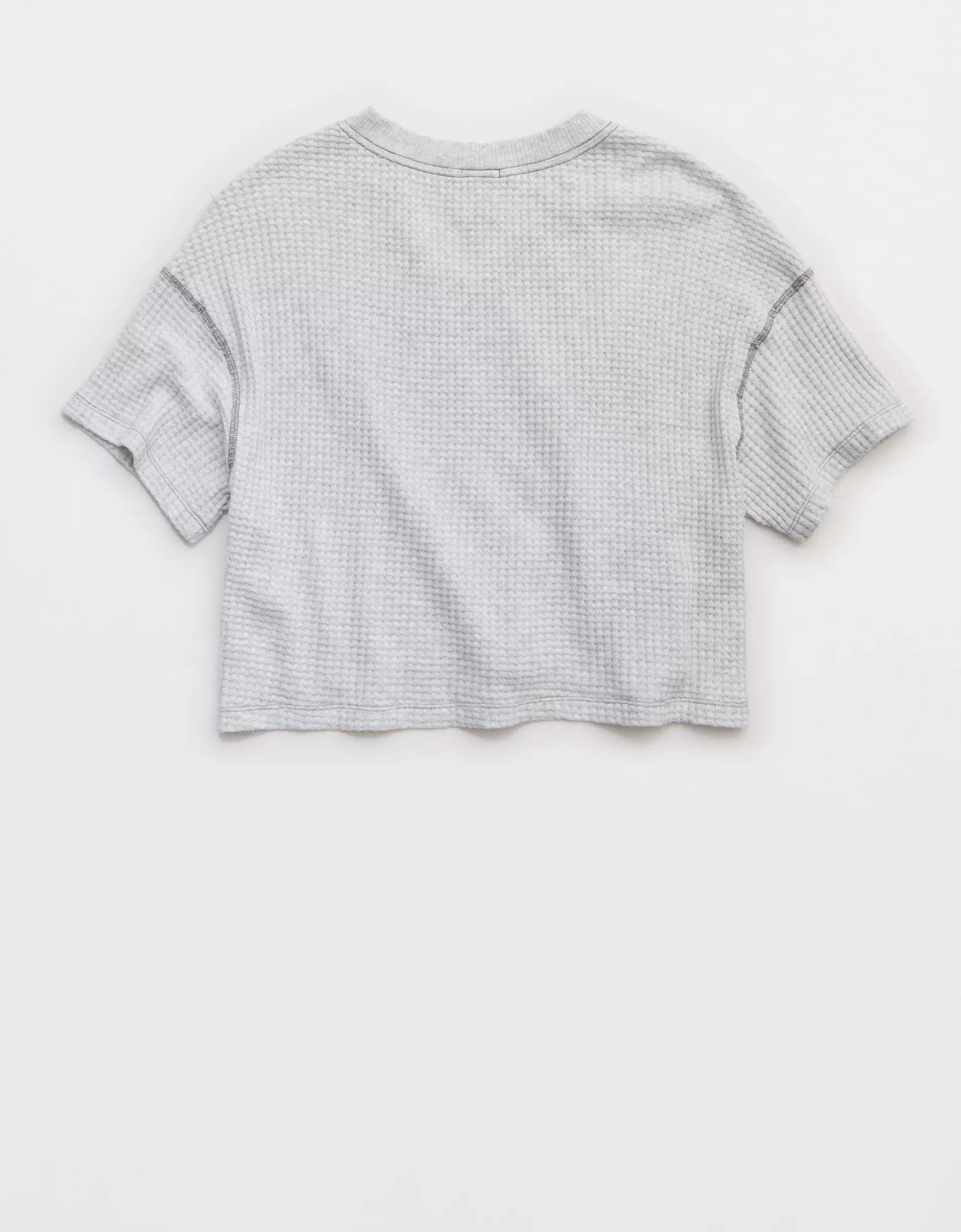 OFFLINE By Aerie Wow! Waffle Notch Neck T-Shirt Product Image