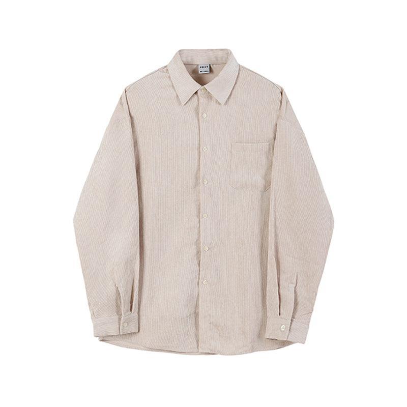 RT No. 3505 DARK CREAM CORDUROY COLLAR SHIRT Product Image