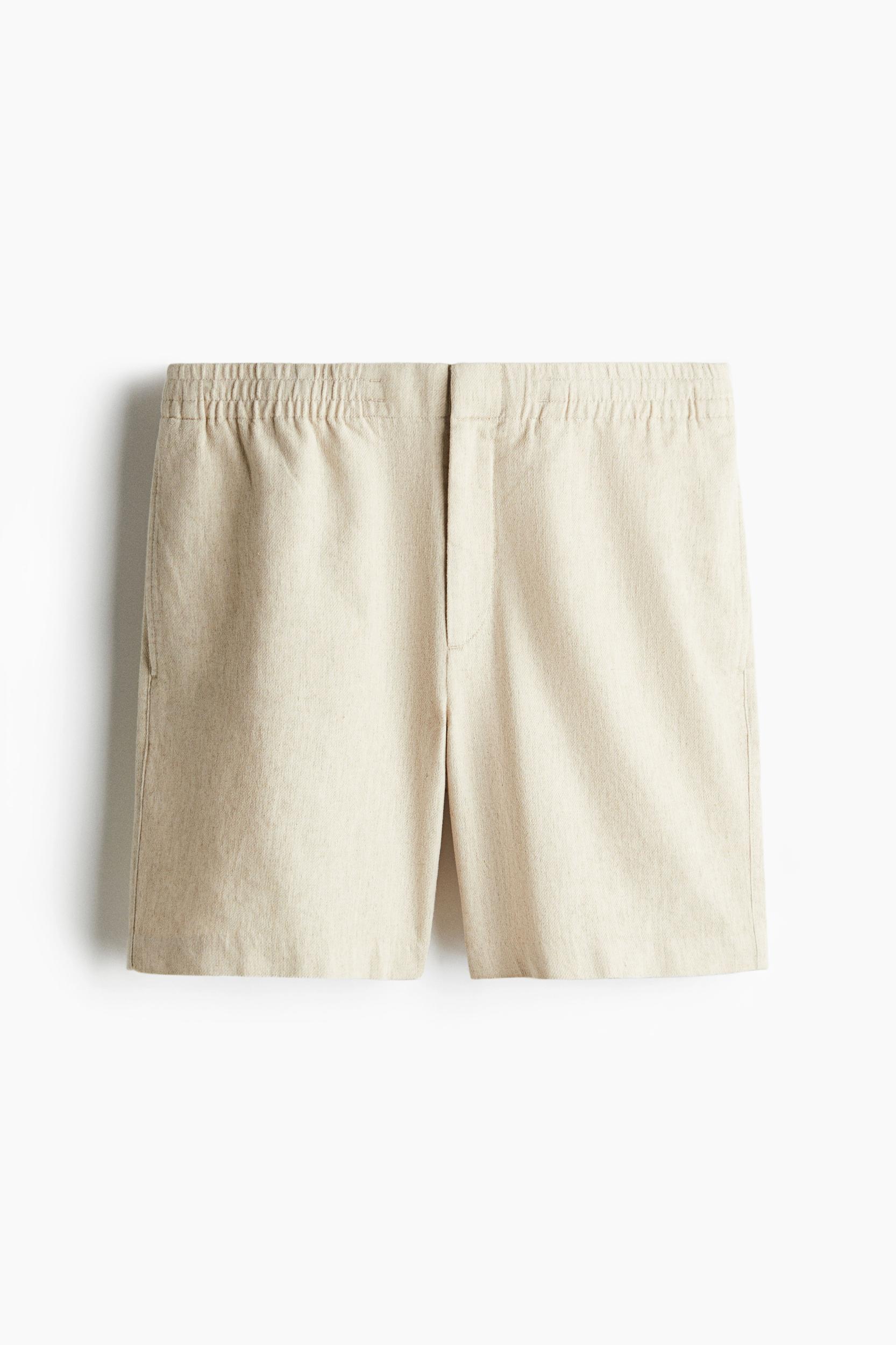 Regular-Fit Linen-Blend Shorts Product Image