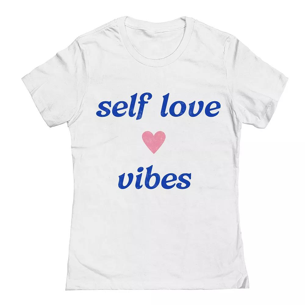 Junior's Grayson Threads The Label Self Love Vibes Valentine's Day Graphic Tee, Women's,  Product Image