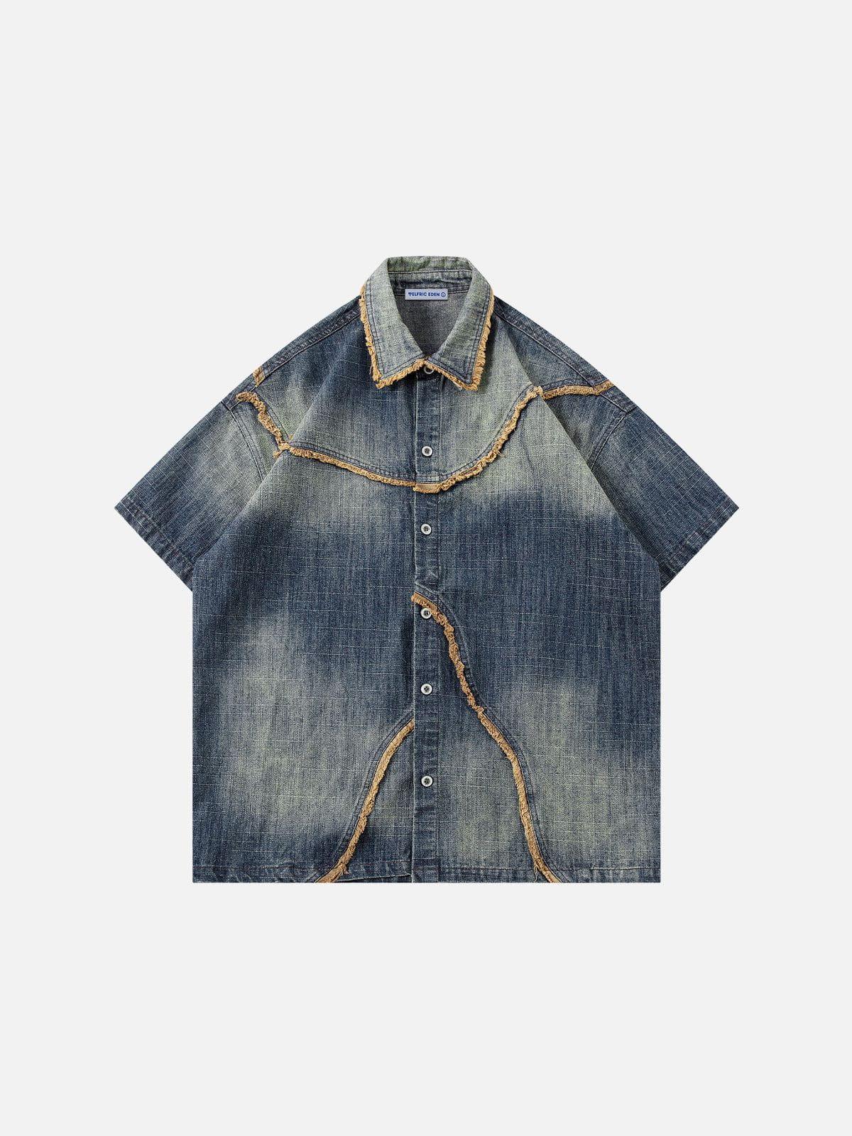 Aelfric Eden Fringe Denim Shirt Product Image