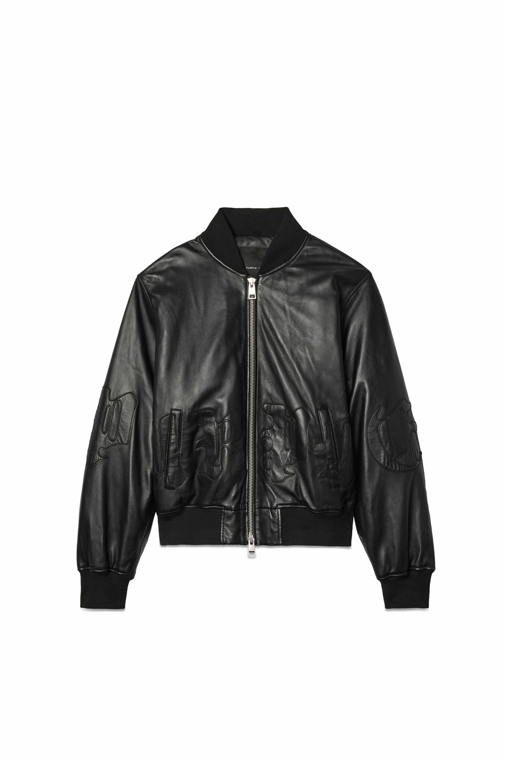 Leather Bomber Jacket Male Product Image