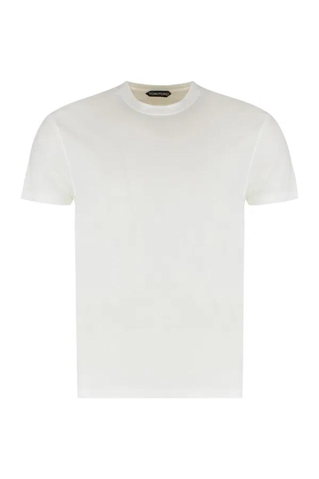 TOM FORD Stretch Cotton & Modal Jersey T-shirt In White Product Image