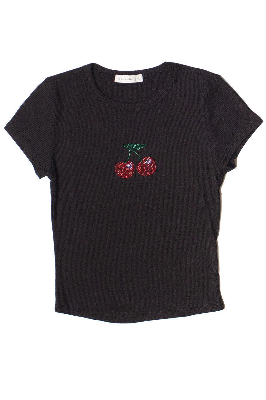 Rhinestone Cherry Tee Product Image