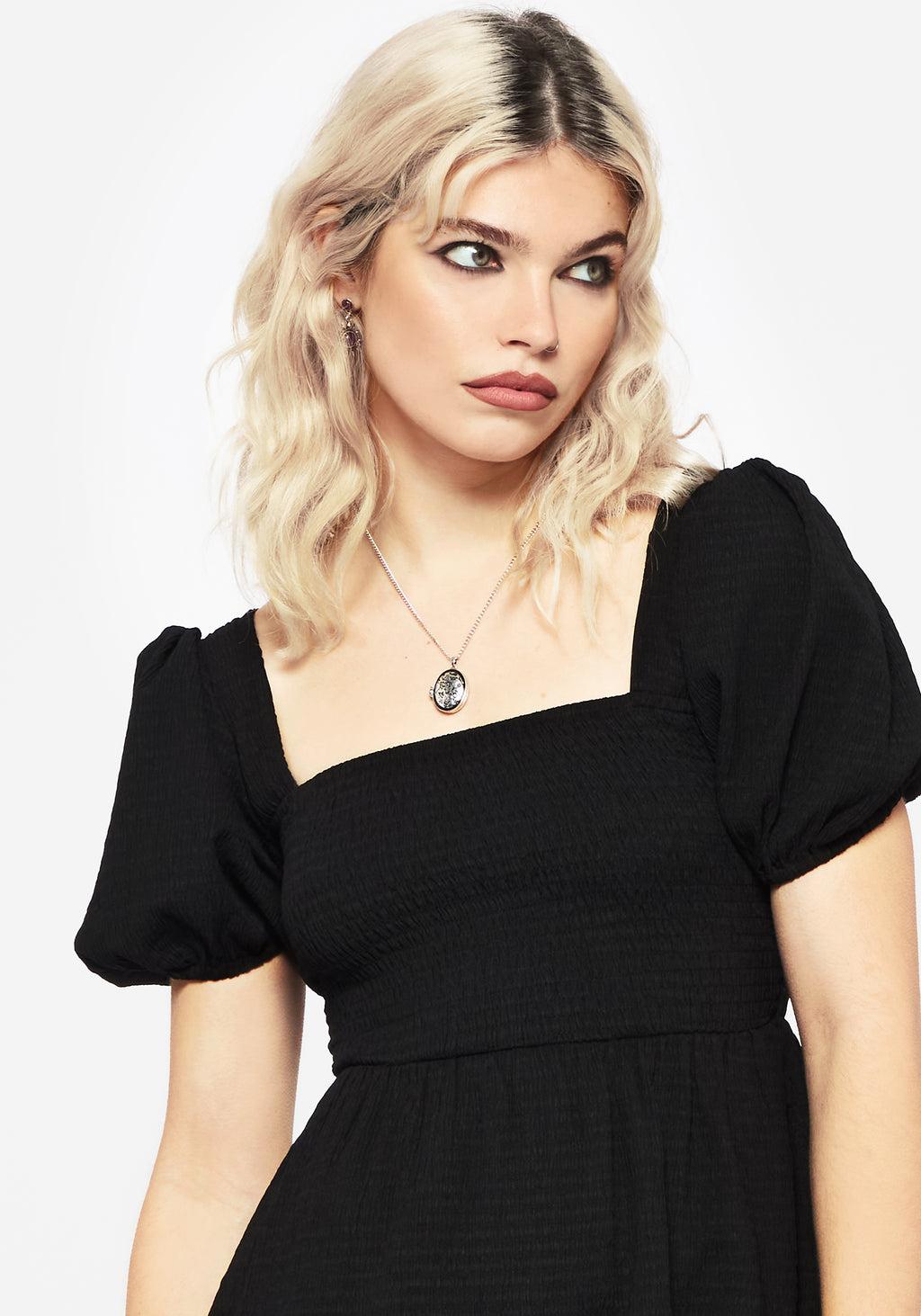 Carmine Midaxi Smock Dress - Black Product Image