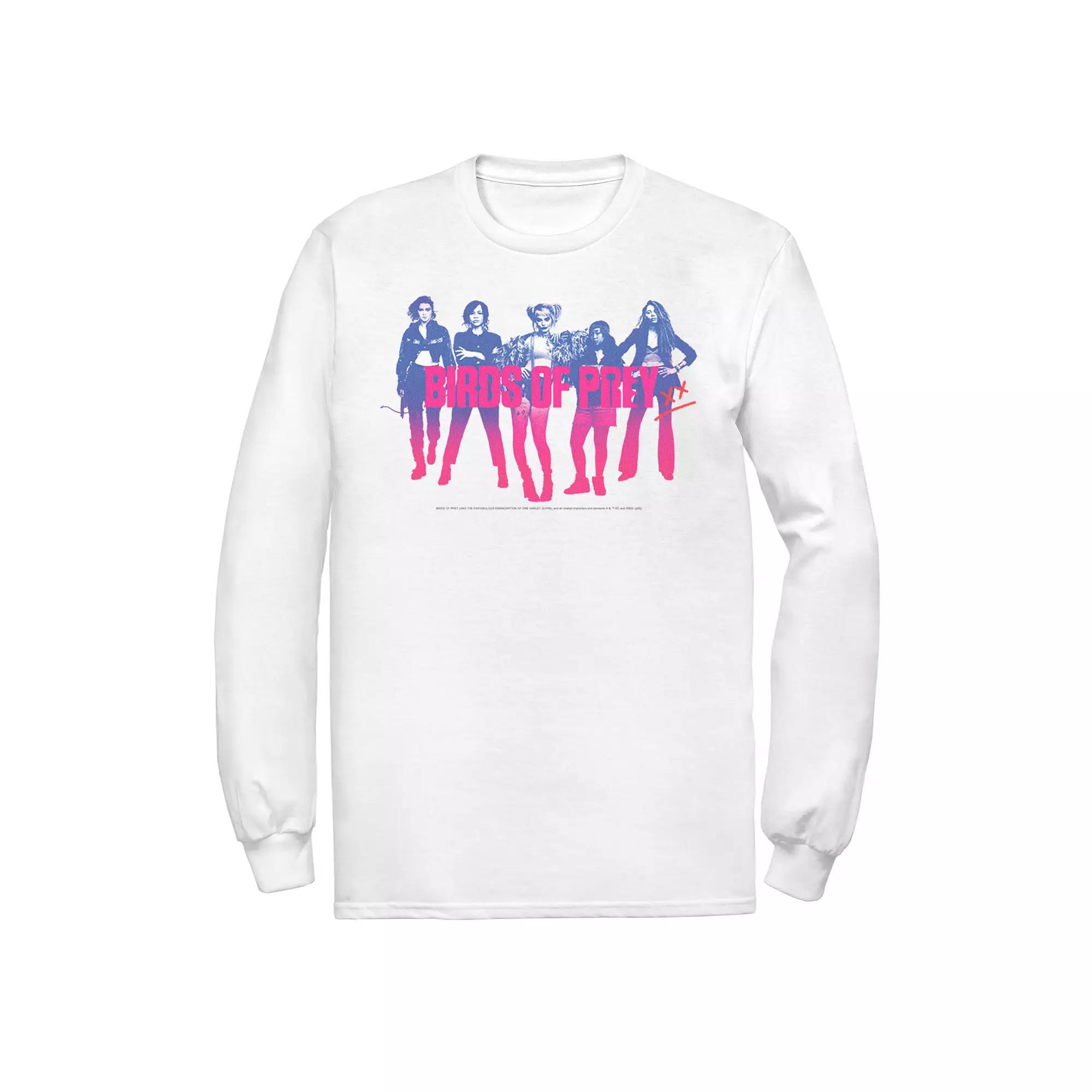 Men's DC Comics Birds Of Prey Blue Hue Group Shot Tee, Size: 3XL, White Product Image