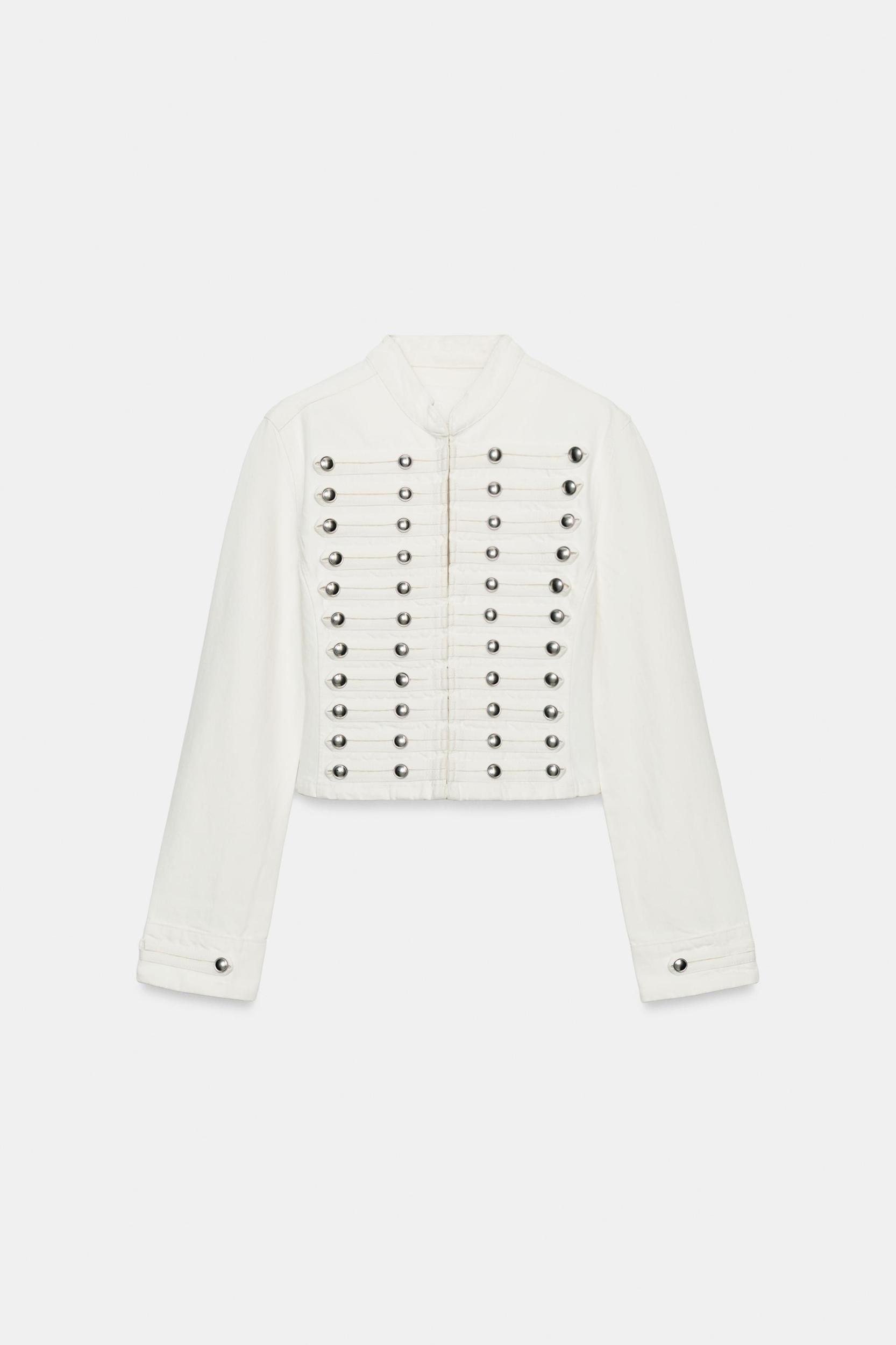 TRF FITTED BUTTON DENIM JACKET Product Image