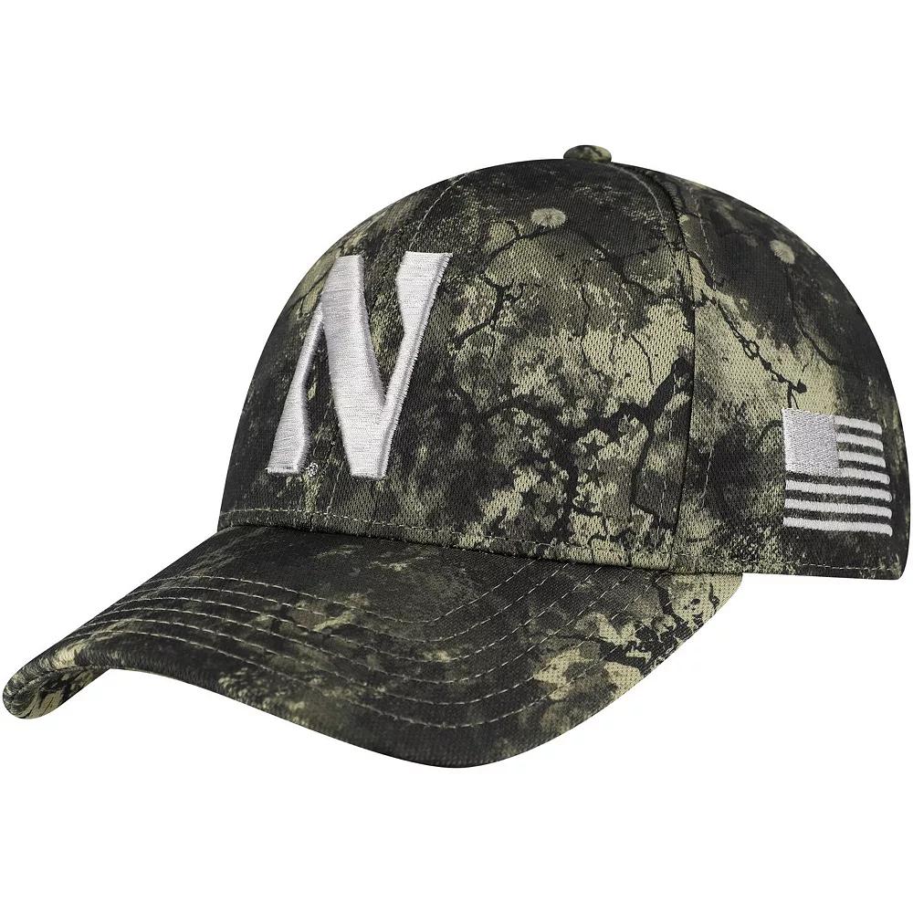 Men's Under Armour Camo Northwestern Wildcats Freedom Collection Blitzing Performance Adjustable Hat, Green Product Image