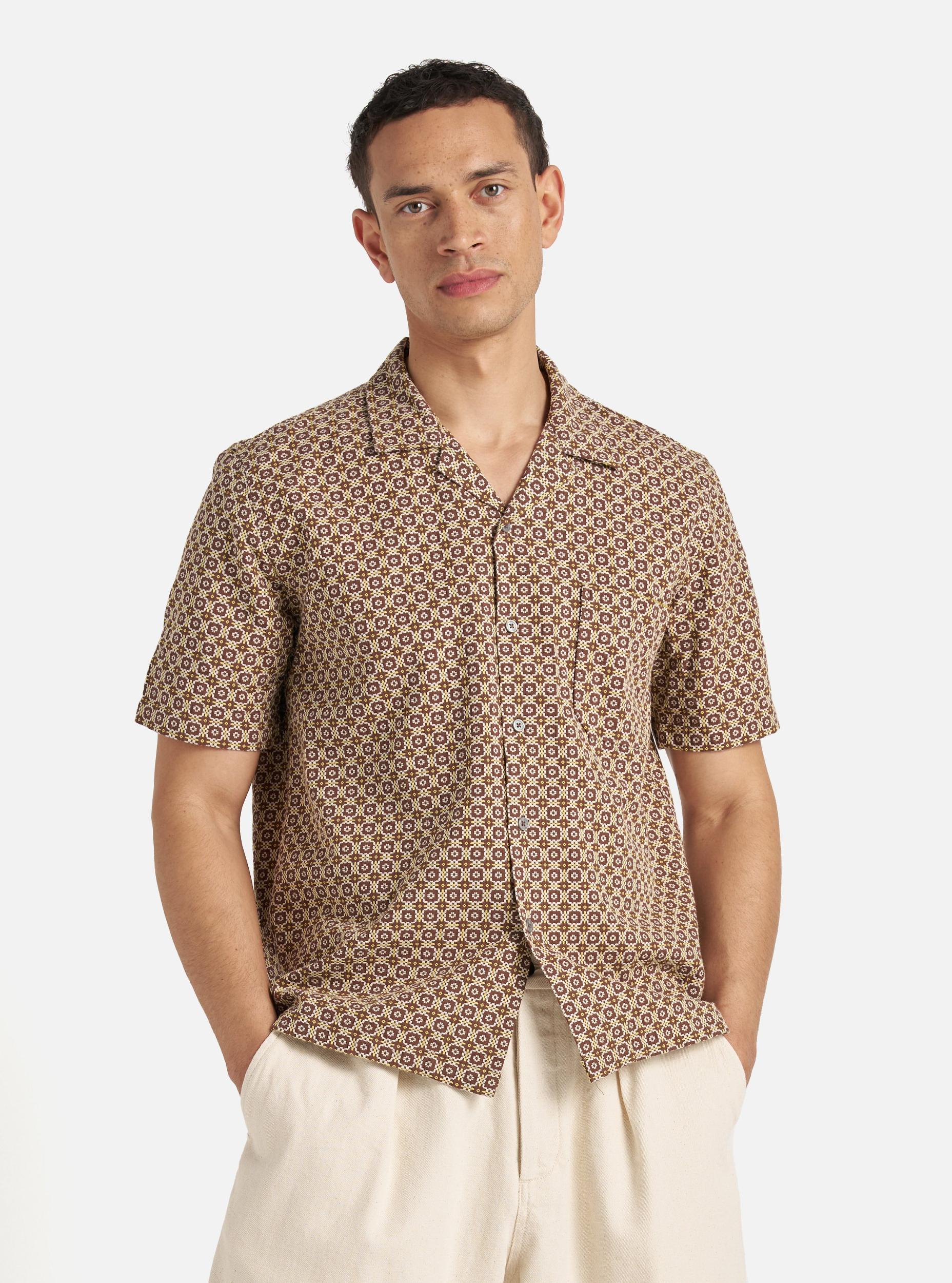 Brown Tile 1 Cotton Road Shirt Product Image