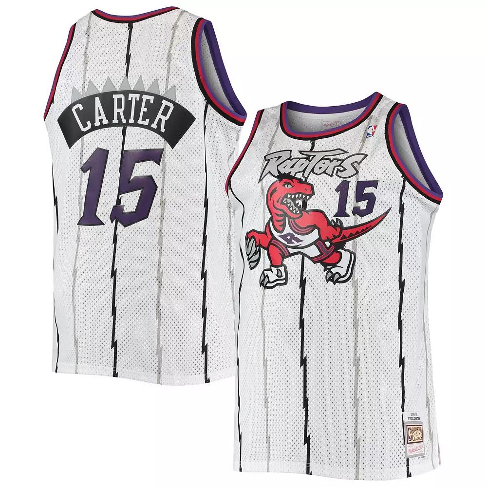 Men's Mitchell & Ness Vince Carter White Toronto Raptors Big & Tall Hardwood Classics Swingman Jersey,  Product Image