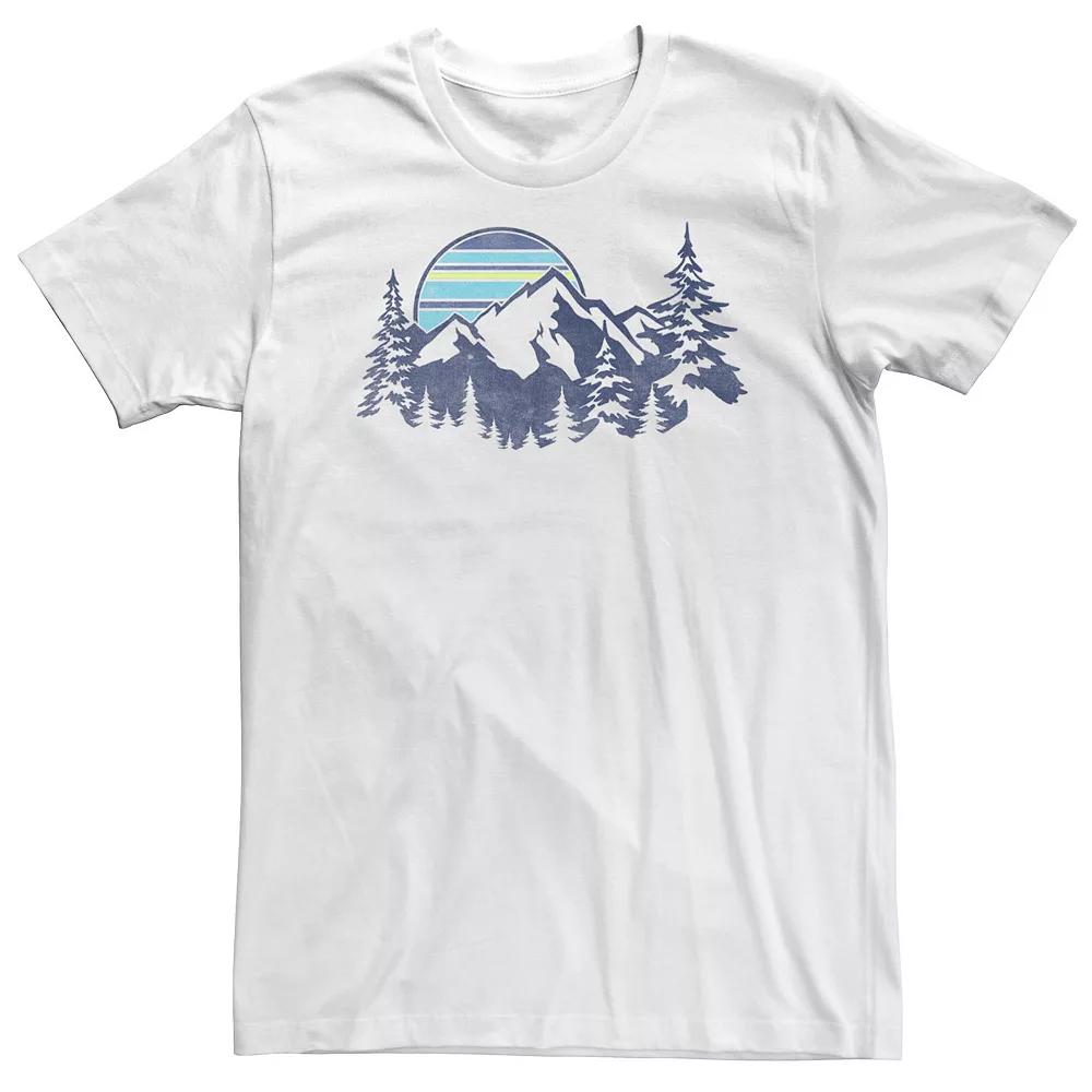 Big & Tall Mountain Range Striped Sun Tee, Men's,  Product Image
