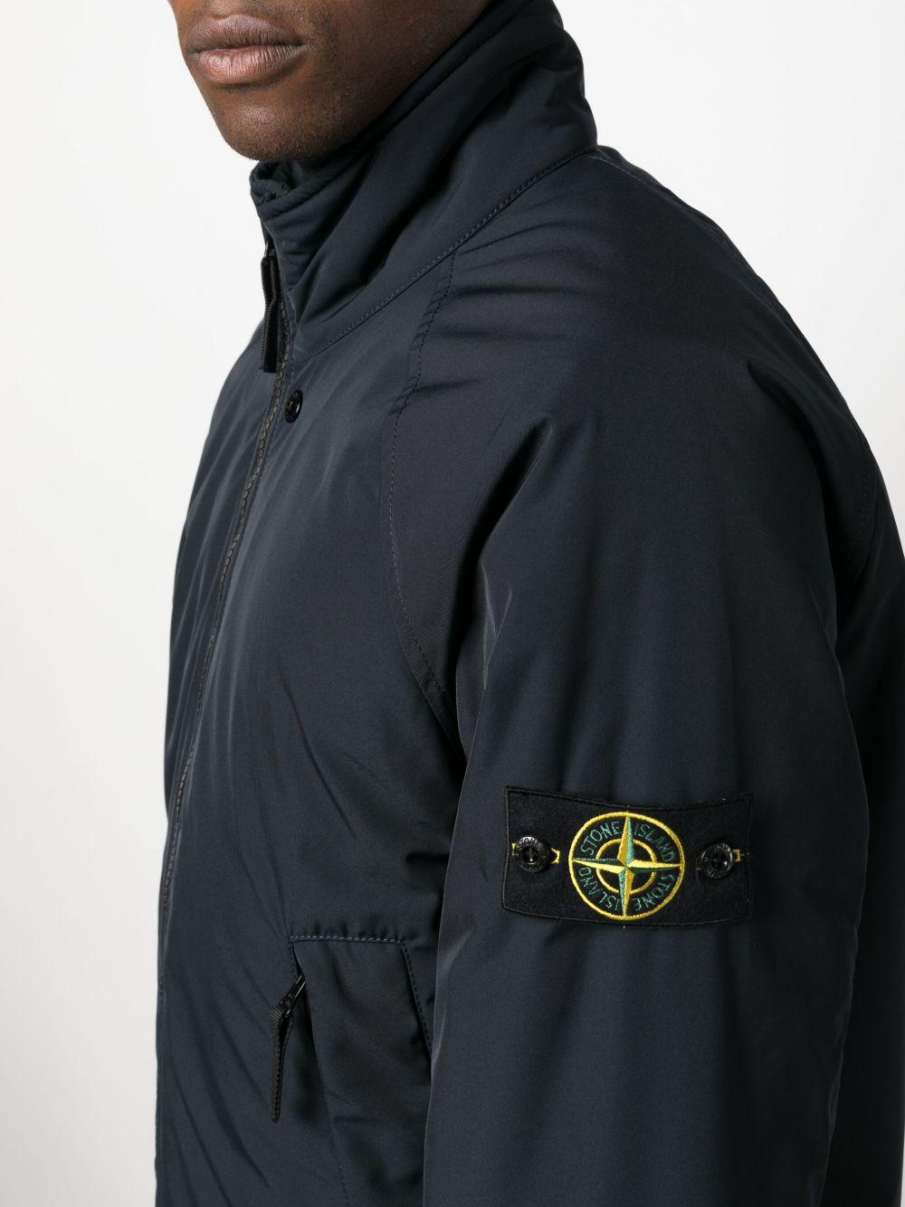 Compass-motif zip-up windbreaker Product Image