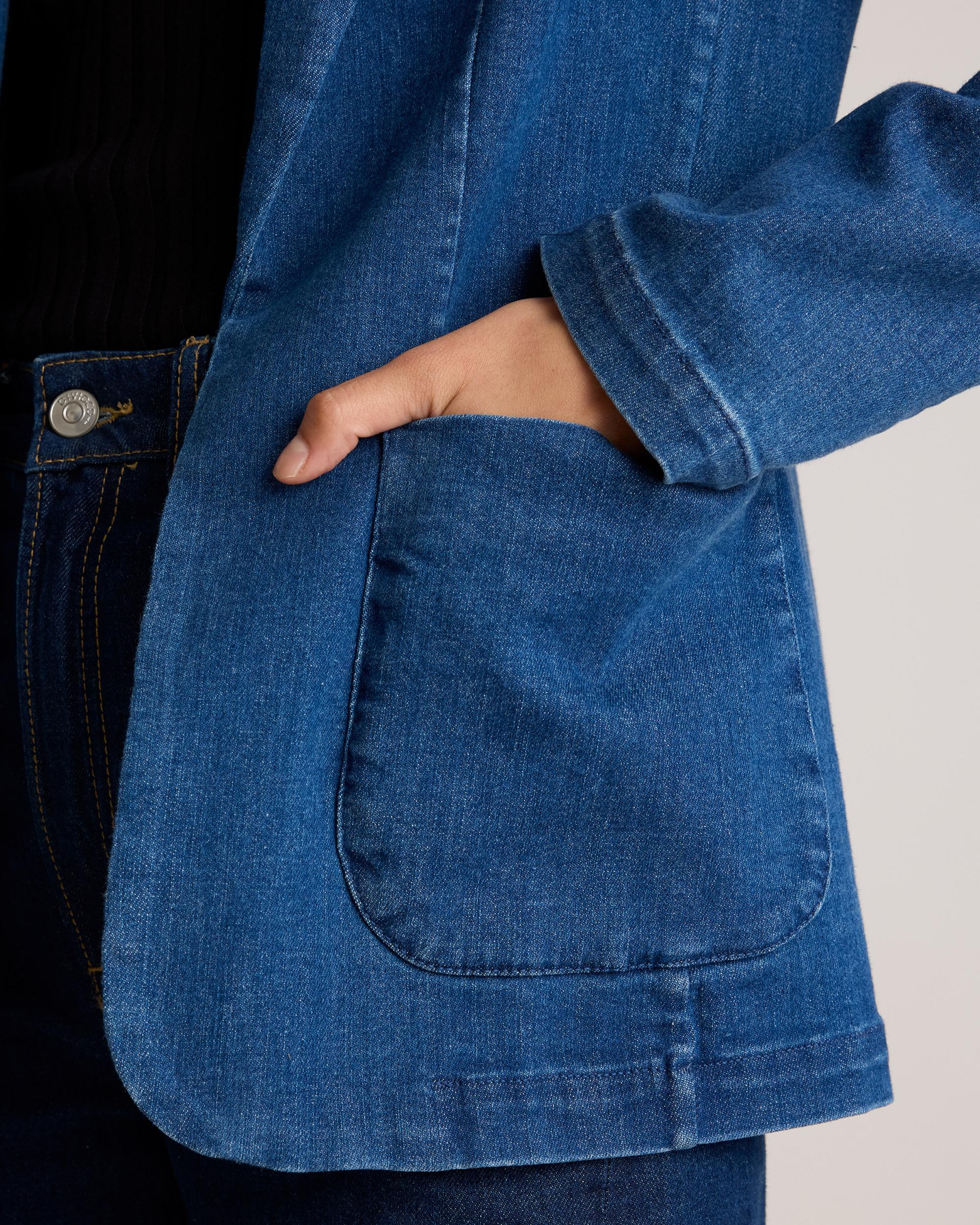 Quince | Women's Stretch Denim Blazer Cotton Product Image