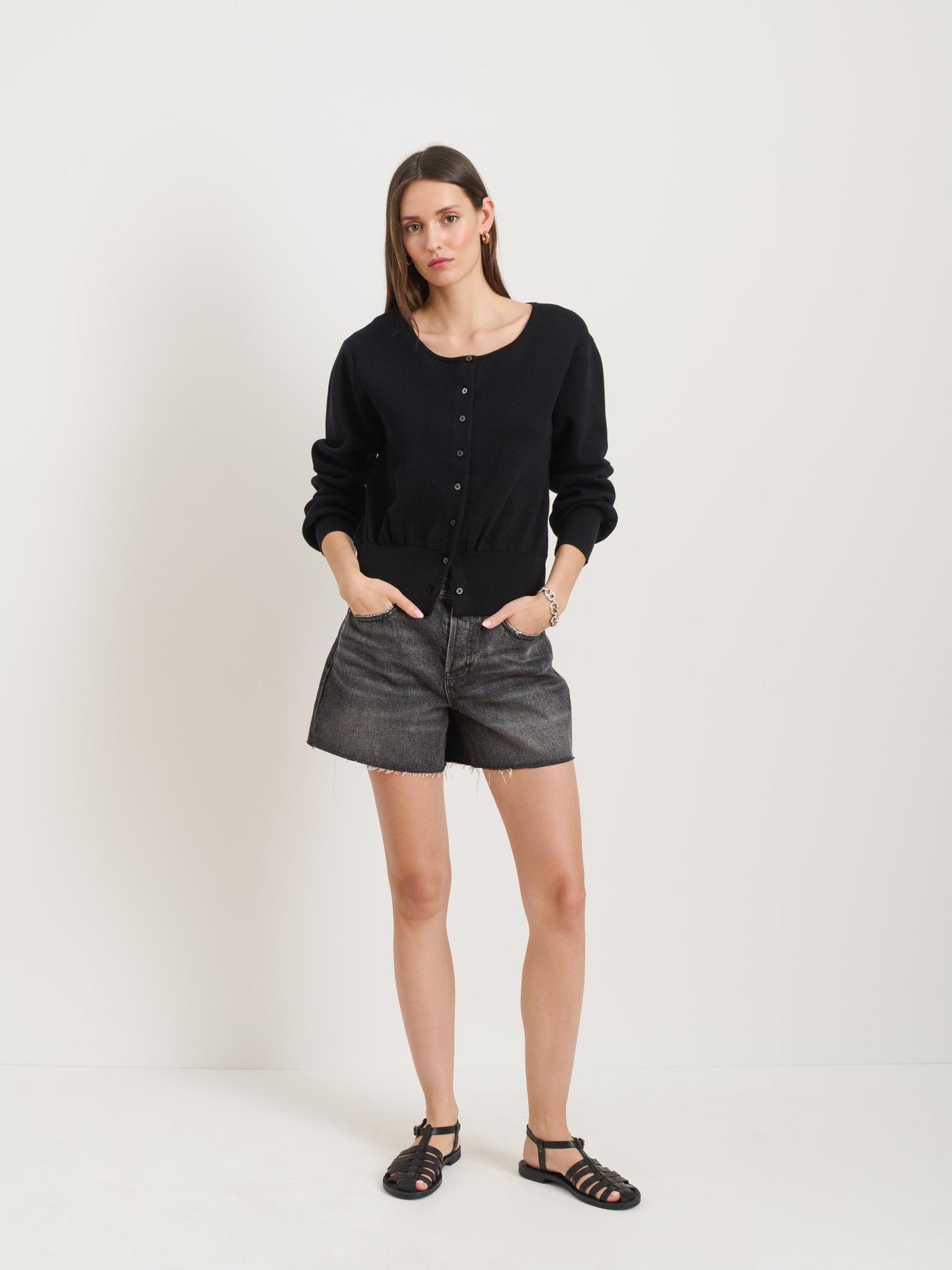 Stella Short in Black Denim Product Image