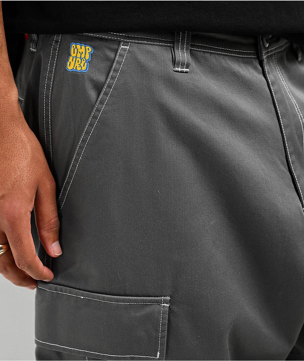 Empyre Ultra Loose Grey Cargo Skate Pants Product Image