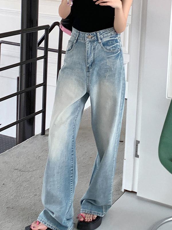 Vintage Light Wash Boyfriend Jeans Product Image