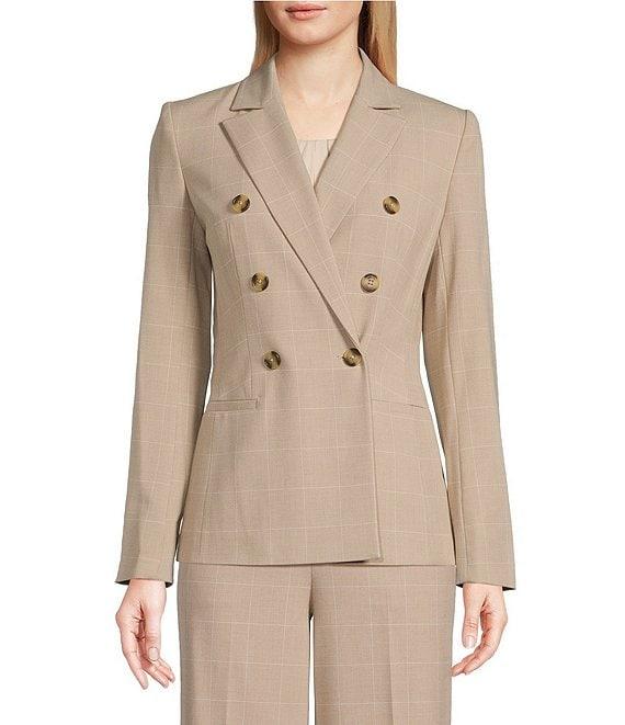 Calvin Klein Windowpane Double Breasted Jacket Product Image
