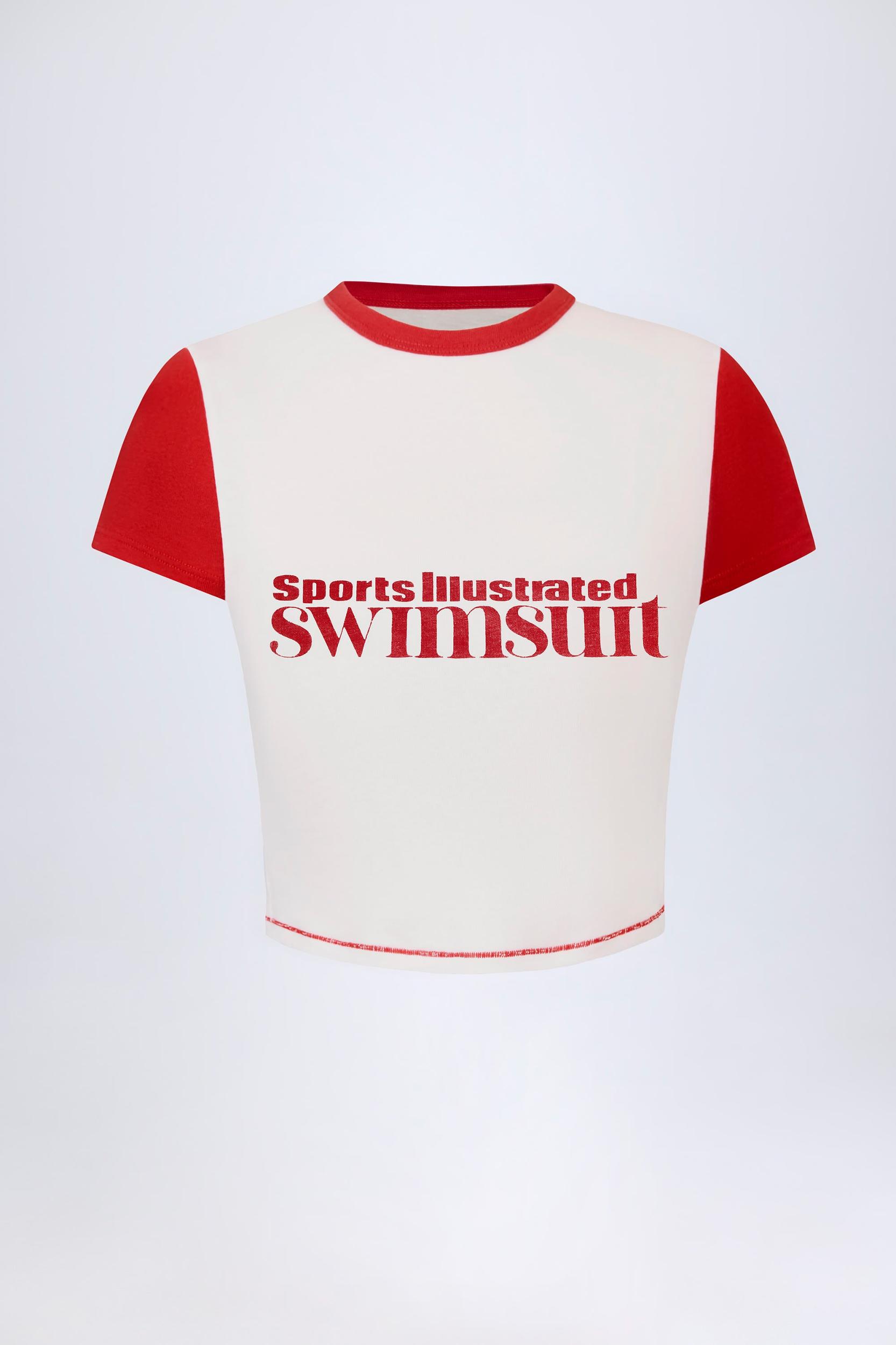 Logo Cropped T-Shirt in White Product Image