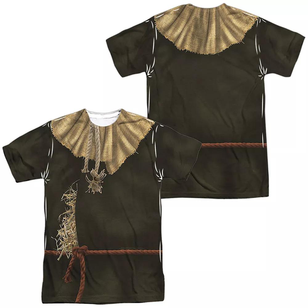 Men's Wizard of Oz Scarecrow Costume Sublimated Graphic Tee, Size: XXL, Black Product Image