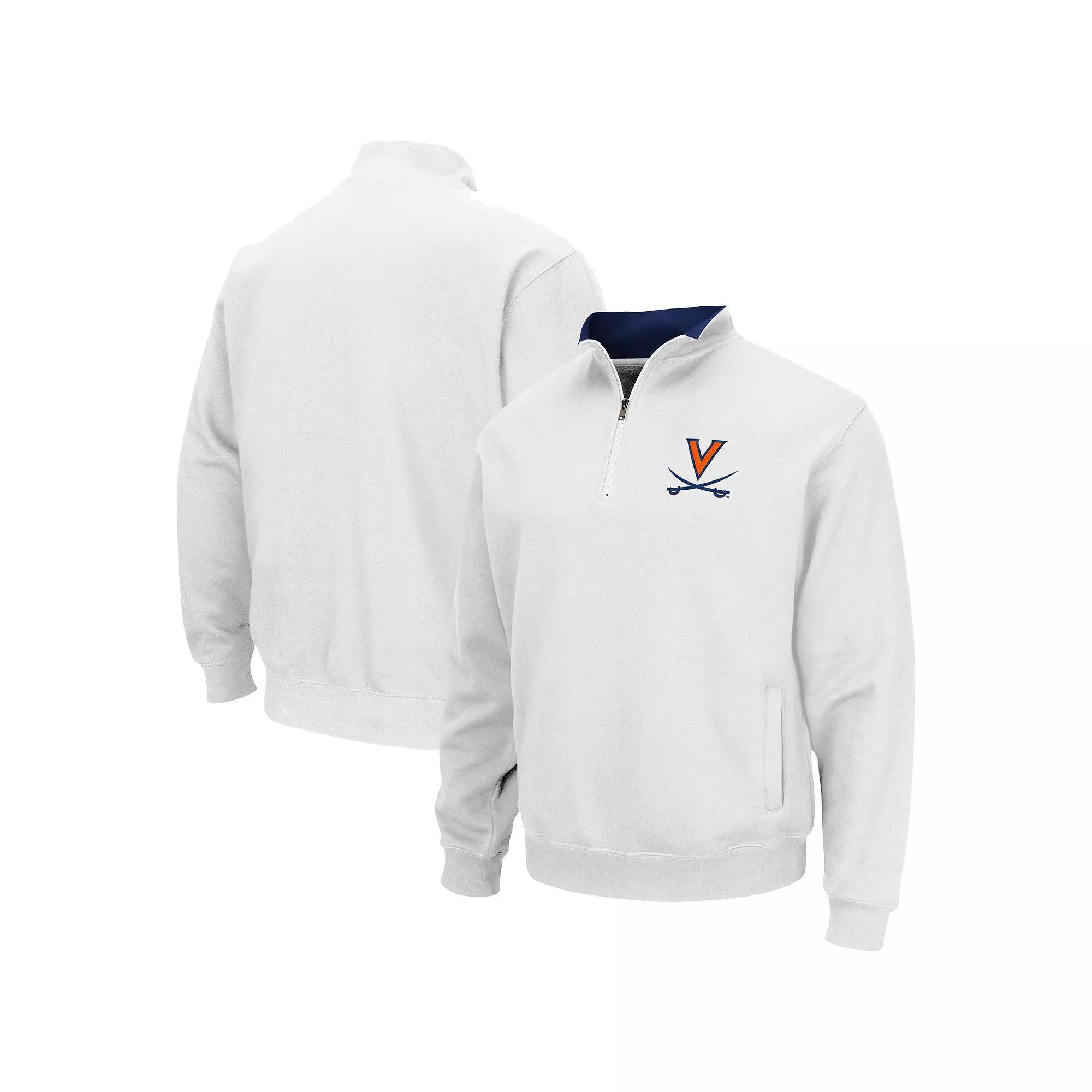 Men's Colosseum White Virginia Cavaliers Tortugas Team Logo Quarter-Zip Jacket,  Product Image