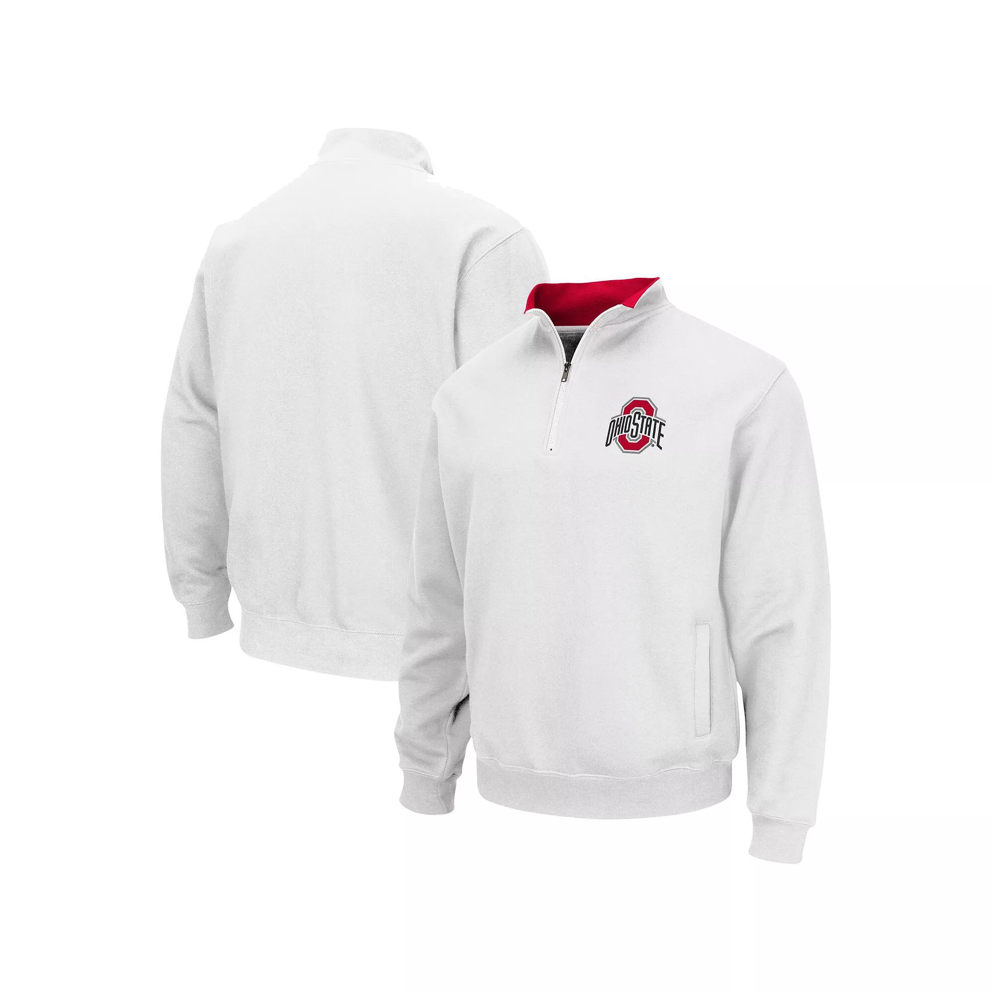 Men's Colosseum White Ohio State Buckeyes Tortugas Team Logo Quarter-Zip Jacket,  Product Image