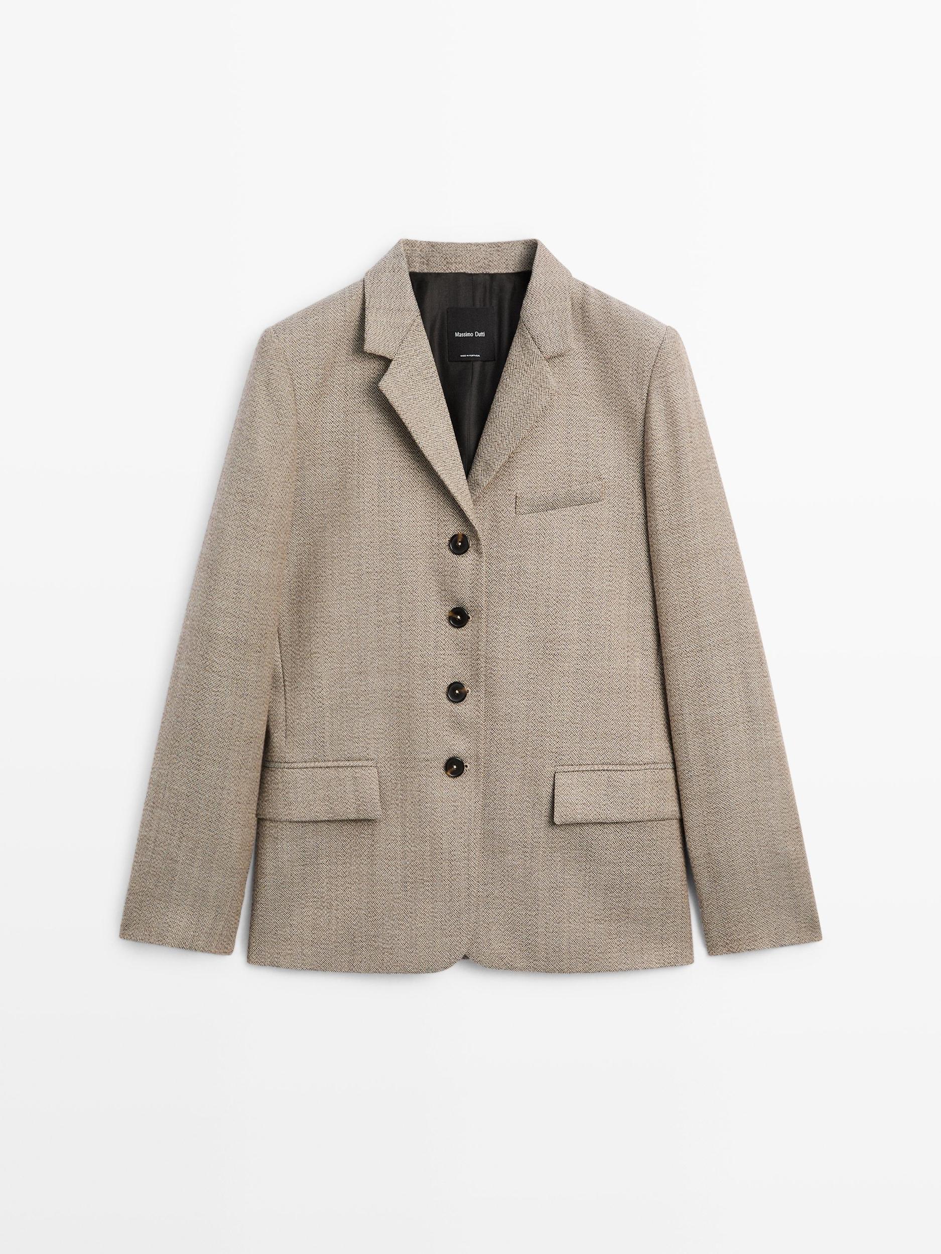 Flecked 100% wool blazer Product Image