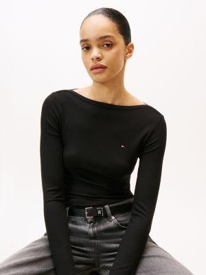 Ribbed Boatneck Top Product Image