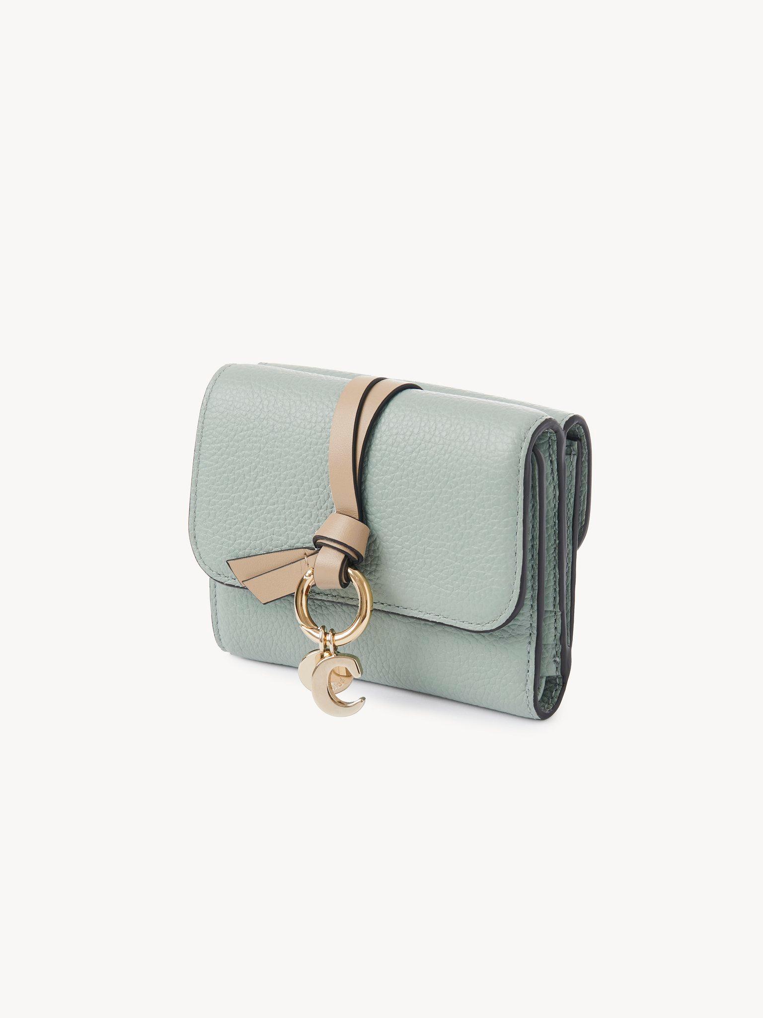 Small Alphabet tri-fold in grained leather Product Image