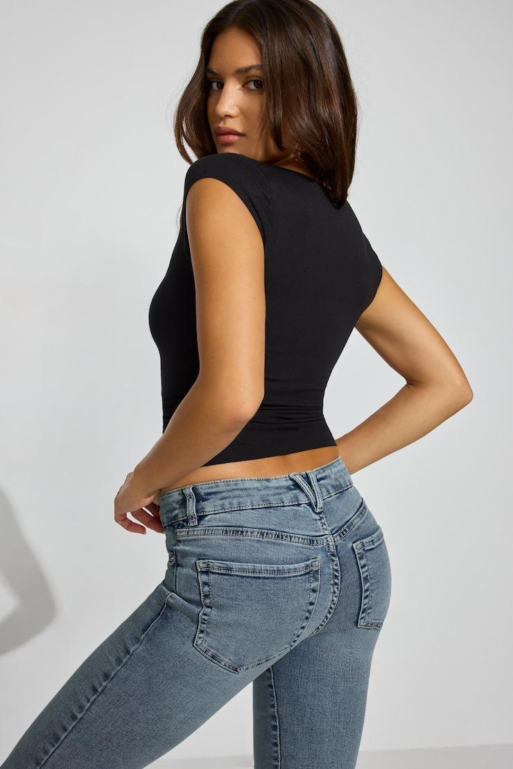 Serene Deep V-Neck Long Sleeve Top Product Image