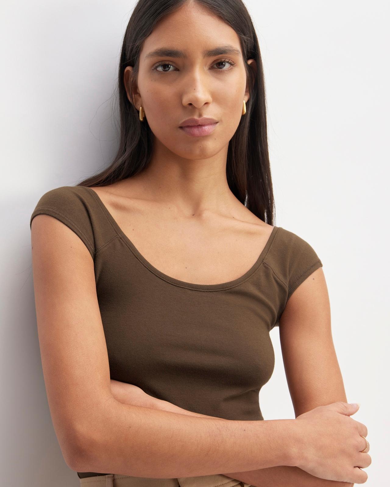 The Supima® Form Cap-Sleeve Tee Product Image