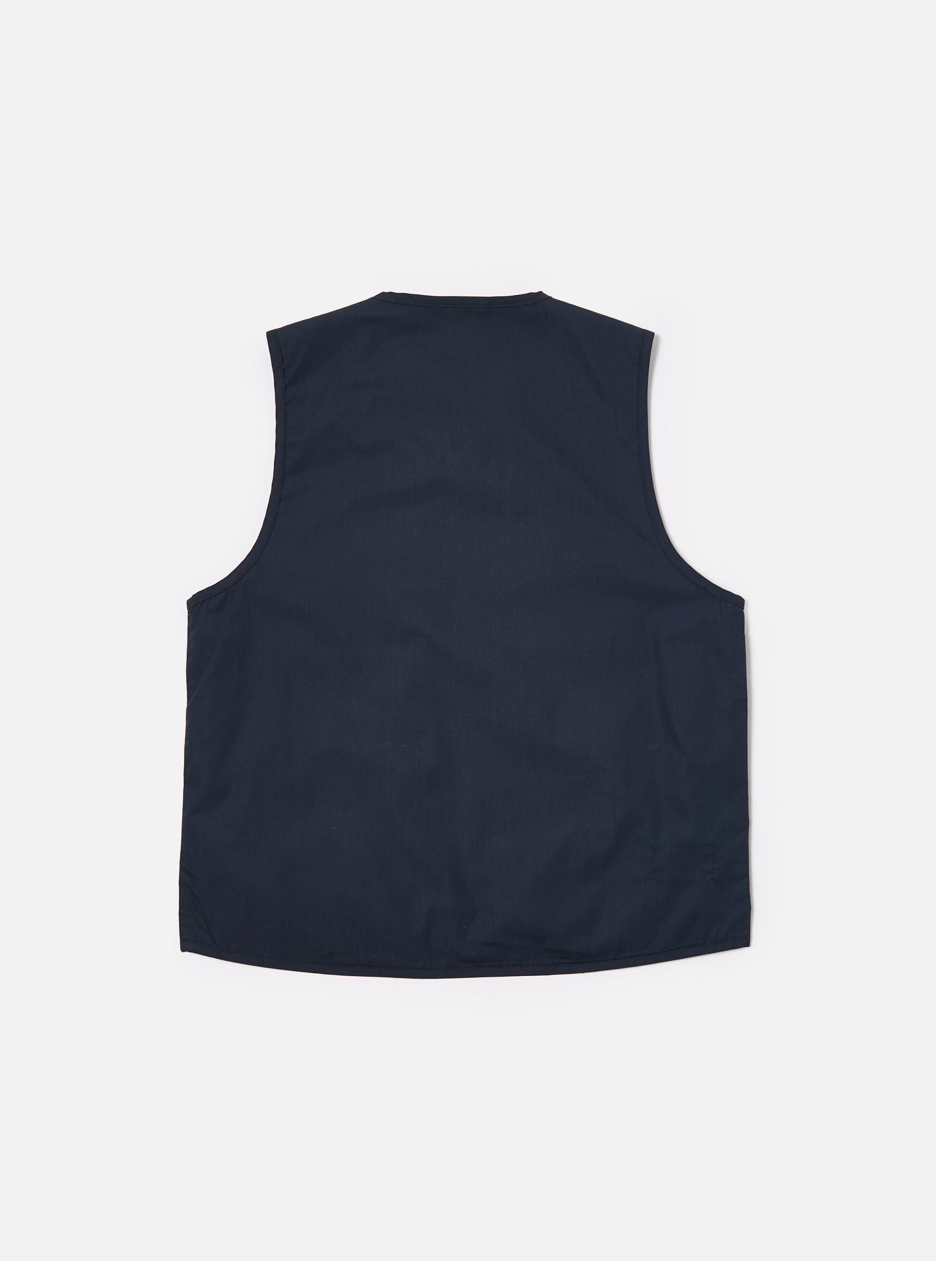 Navy Recycled Polytech Parachute Liner Gilet Product Image