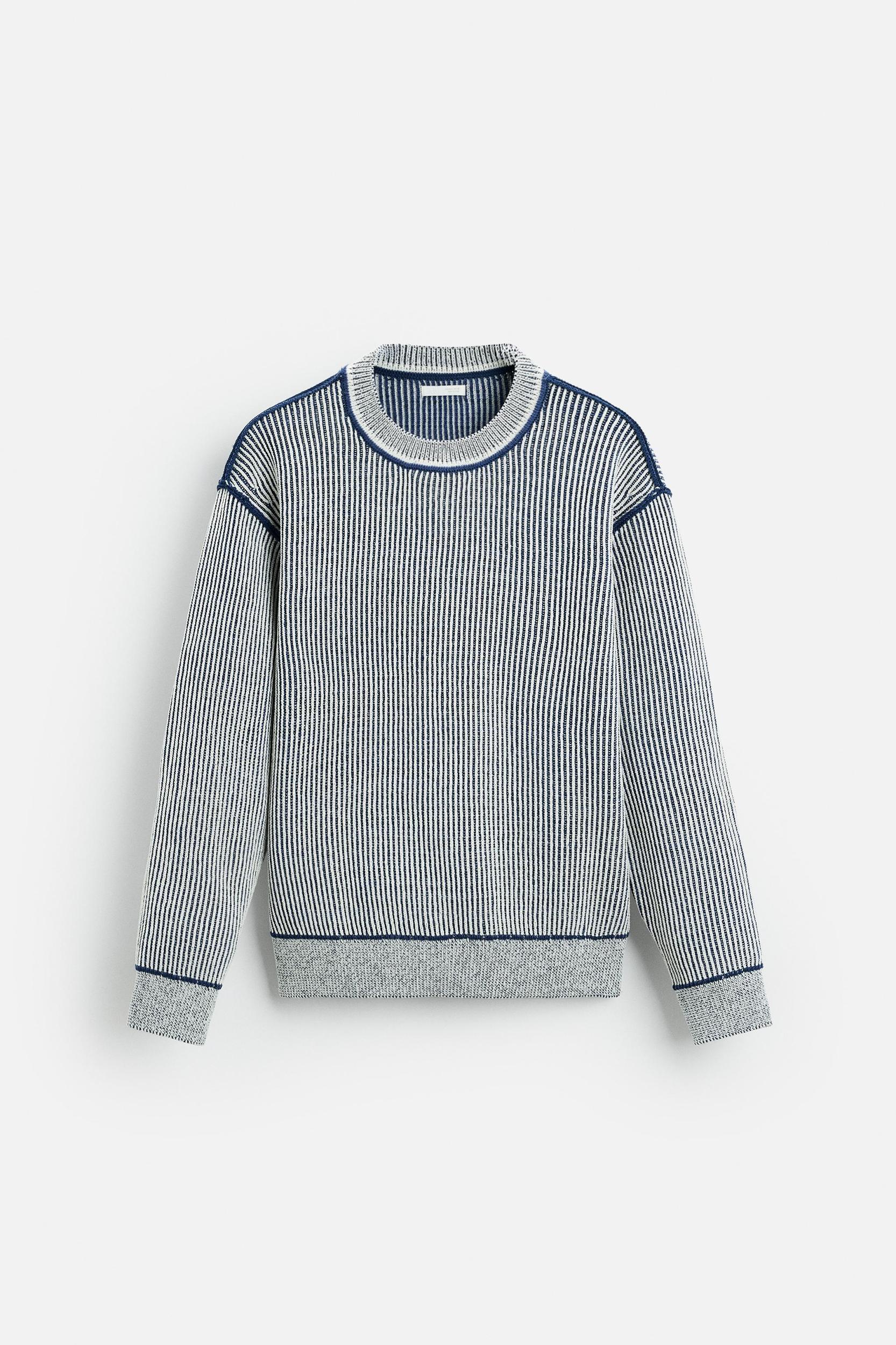 RIBBED CONTRASTING SWEATER Product Image