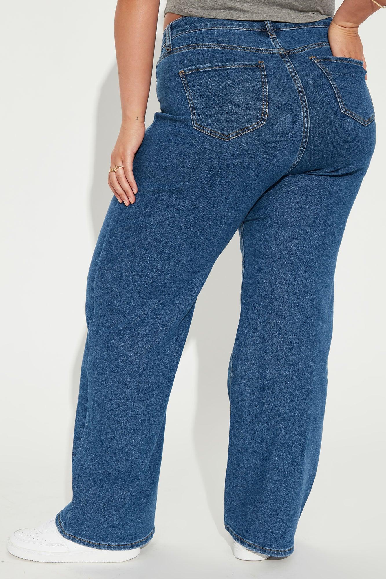 Sweet Love Straight Leg Jeans - Medium Blue Wash Product Image