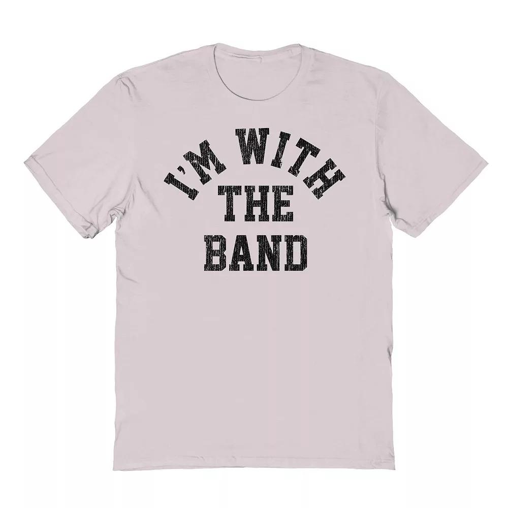 Men's COLAB89 by Threadless With The Band Graphic Tee, Size: XXL, Ice Gray Product Image