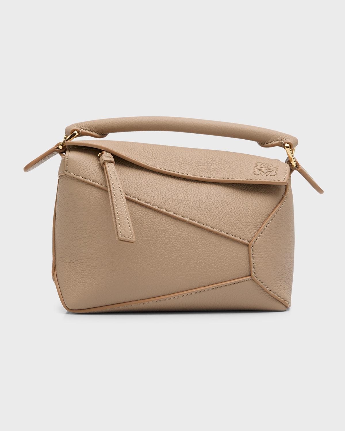 Puzzle Edge Mini Top-Handle Bag in Grained Leather Product Image