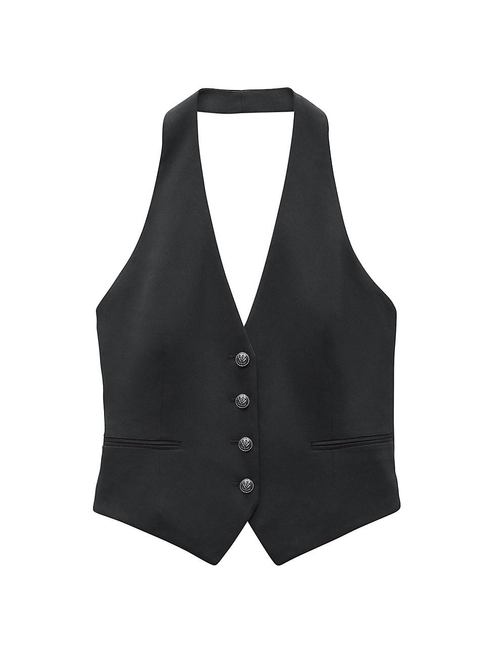 Womens Ethel Crepe Halter Vest Product Image