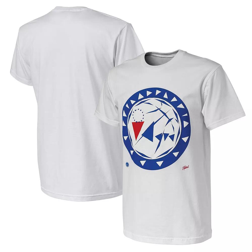 Men's NBA x Naturel White Philadelphia 76ers No Caller ID T-Shirt,  Product Image